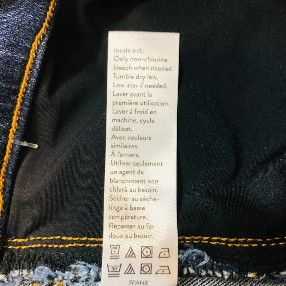 NWT Spanx Distressed Skinny Jeans in Medium Wash Slimming Size L - Picture 11 of 11